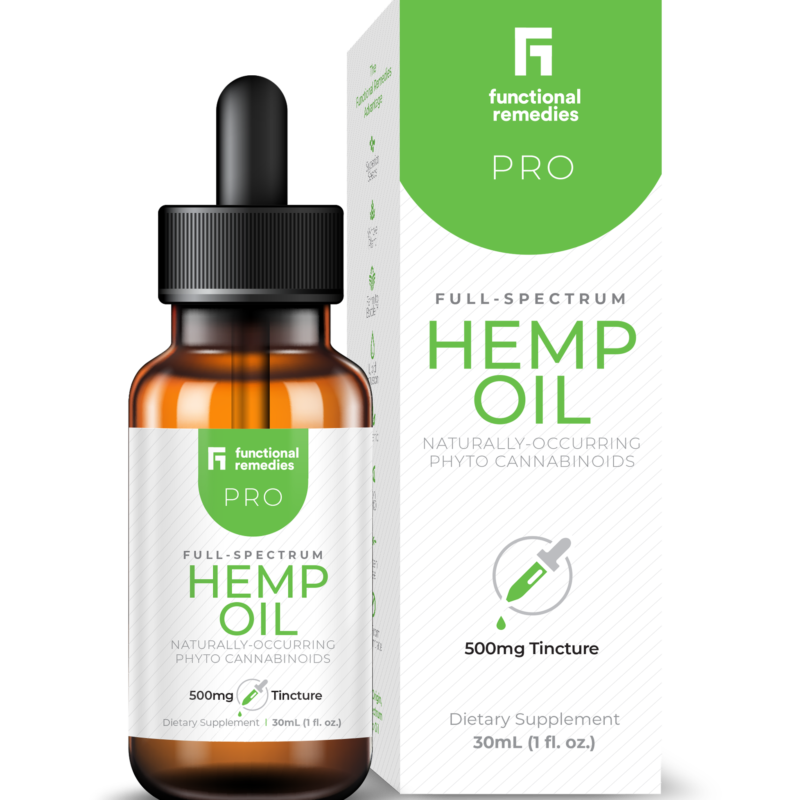 Functional Remedies Pro Full-Spectrum Hemp Oil 500mg